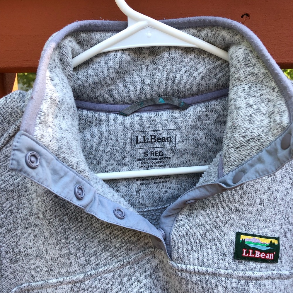 L.L. Bean Pewter Fleece Pullover